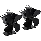foedo Heat Powered Stove Fan for Fireplace, 4 Blade Cocoon Fan for Wood Stove Fireplace， Efficientl