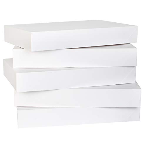 Joyin 12 Pcs White Large Gift Boxes 17" X 11" X 2.4" Cardboard Shirt Boxes With Lids For Sweaters, Robes For Christmas, Holiday, Xmas, Father's Day, Birthdays Gift Wrapping #TOP1