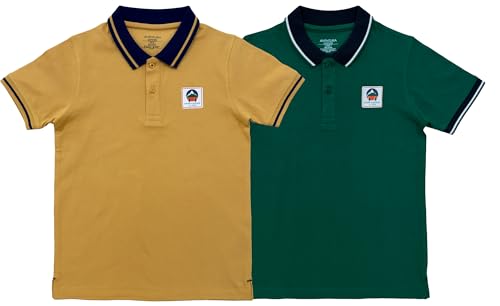 Image of Aventura Boys Polo T-Shirt Combo Pack of 2 - 100% Cotton Half Sleeve Collar T-Shirts for Boys (Age 5-12 Years)