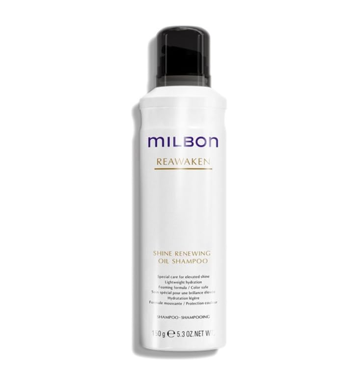 Milbon REAWAKEN Shine Renewing Oil Shampoo, 5.3 Oz