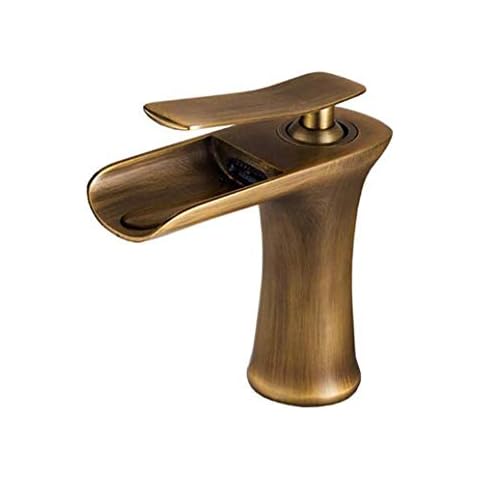 Waterfall Basin Taps Antique Brass Bathroom Taps Mixer Wash Sink Faucet XY9009A,YU XIN Cover