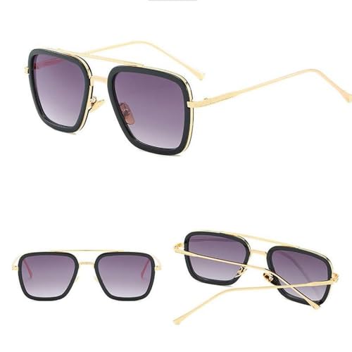 Lunettes de soleil vintage homme contre fatigue oculaire monture métal