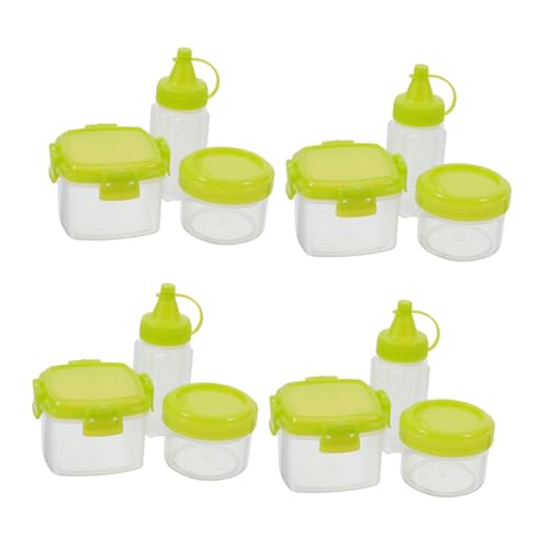 INOOMP 12pcs Mini Condiment Squeeze Bottles - Portable Honey Sauce Salad Dressing Dispensers Jars - Mini Seasoning Storage Bottles - Spice Containers For Outdoor Cooking