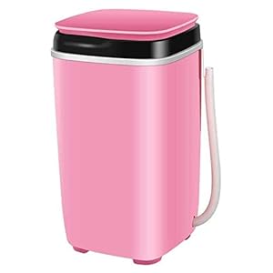 ZHZHUANG Draagbare 4,5 kg enkele buis wasmachine huishoudelijke kleine was schoenen wasmachine en droger machine met afvoermand/roze