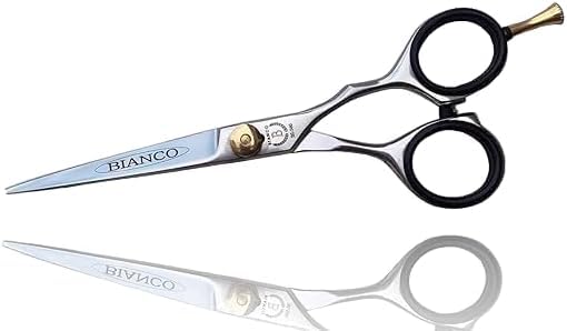 Bianco Instruments 6" Hairdressing Shears with Removable Pinkey Rest - Stainless Steel, Made in the USA - Ideal for Various Techniques