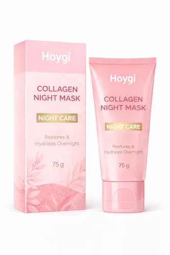 Image of Hoygi Collagen Night Mask, Night Care, Restores and Hydrates Overnight, Biocollagen Wrapping Mask, Peel Off Facial Mask, Collagen Face Mask, Face Mask 75g
