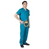 M&M SCRUBS Men Scrub Set Medical Scrub Top and Pants M Teal