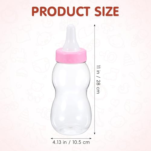 Image of SUPVOX Baby Bottle Piggy Bank 11.02 X 4.13 X 4.13 in Transparent Money Box Saving Pot Money Box for Coins Desktop Ornament for Kids Birthday Baby Shower Nursery Decor