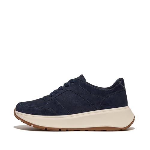 Image of FitFlop Women's F-Mode Leather /Suede Flatform Trainer