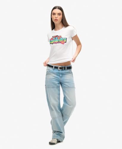 T shirt femme Superdry Cali Sticker - vue 3