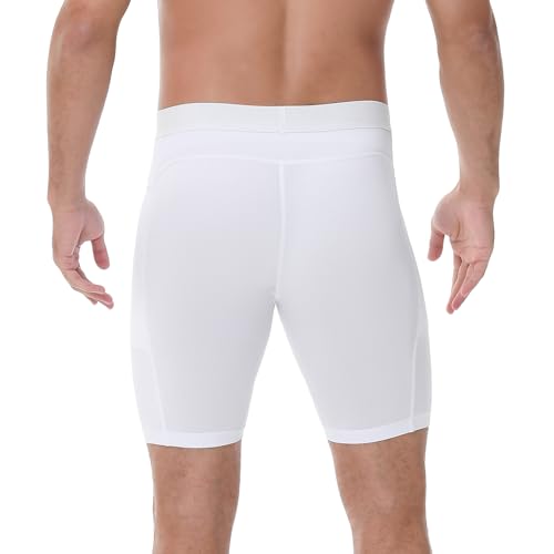 Men's Compression Shorts with Zipper Pocket Running Workout Athletic Underwear Spandex Sport Shorts3