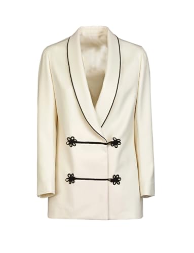 Veste de costume à revers en forme de châle fluide et blazer croisé femme