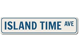 Surfer's Paradise - Island Time Ave - Retro Metal Sign