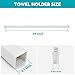 IWIWE 24 Inch Towel Bar Replacement Rod for Ceramic Holder - Spring Loaded Adjustable Square Plastic Towel Rod for Bathroom and Kitchen Porcelain Holders (White Reliable Plastic)