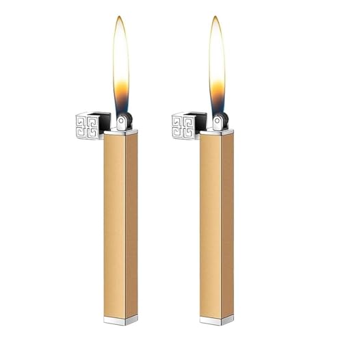 Encendedor metálico ajustable dorado