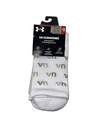 Chaussettes rembourrées Under Armour pour homme lot de 3 blanc taille L