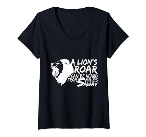 Mujer Lion Funny - Solo un león puede reconocer el rugido de un león Camiseta Cuello V