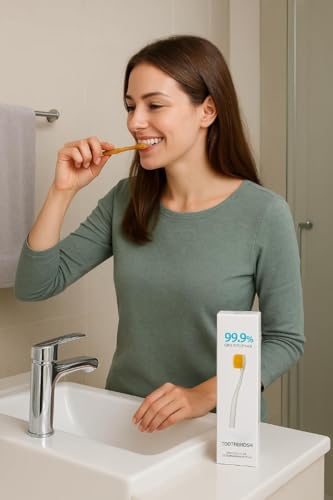 Image of Atomy Compact Toothbrush Super Slim Bristles with Gold Powder, Ultra Soft For Sensitive Teeth Tooth Brush Setm Expert Manual Adults And Healthier