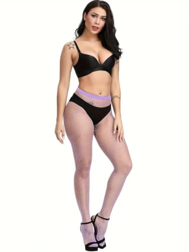 Image of Boolavard Fishnet Stockings, High Waist Tights for Women, Fish Net Tights Ladies Plus Size One Size Fit All