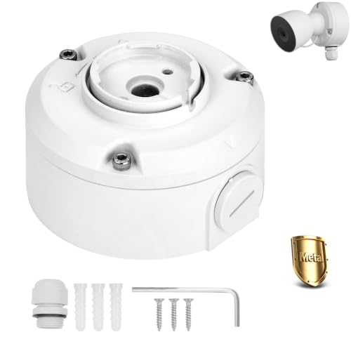 Image of Metal Junction Box Mount Compatible with Google Nest Camera (Wired, 2nd Gen), Nest Cam 2nd Gen Accessory with Weatherproof Hidden Cable Management Aluminum Alloy Conduit Base