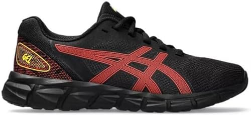 Asics Gel-Quantum Lyte II GS baskets pour garçon confortables en noir et blanc
