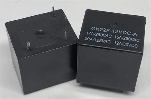 Relé GK22F-12VDC-A de 4 pines para circuitos electrónicos compactos