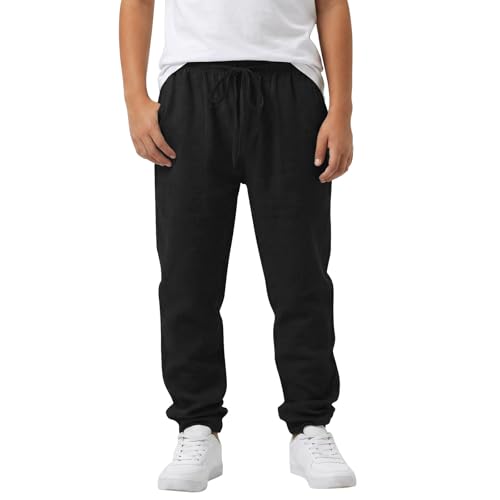 Genérico Pantalones Chandal Niños Invierno Kids Jogger Pants - Pantalones de Lino Transpirables para niños y niñas, Largos cómodos con Cintura elástica Juegos Diarios Actividades al Libre.