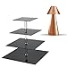 SinoAcrylic 4 Tier Square Cupcake Stand With Fantastic Plate - Dessert Display Holders - Black Stacked Party Cupcake Tree - Tiered Cake Stand - Cupcake Tower for Parties Birthday