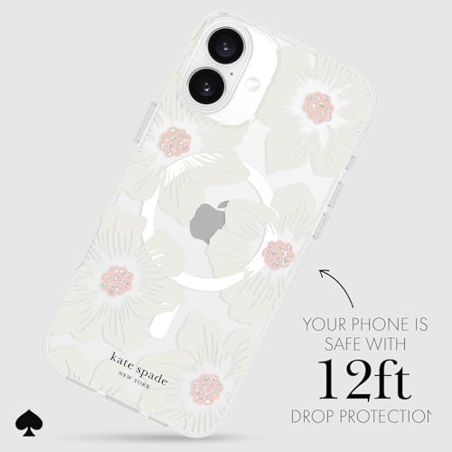 Coque iPhone 16 Plus MagSafe Fleurie Kate Spade New York Rose Trémière - 3