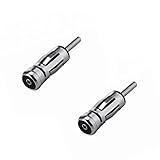 Audioproject A274-20 - 2 Stück Set Antennenadapter Autoradio ISO -> DIN - gerader Antennen Adapter PKW - Auto Antennenadapter KFZ