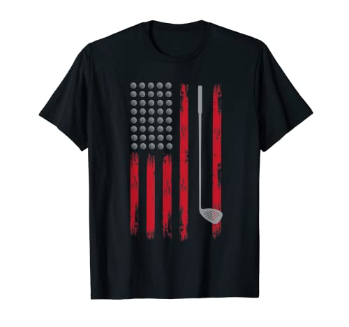 Great Golf USA Flag Design Golf Club Golf Ball America T-Shirt