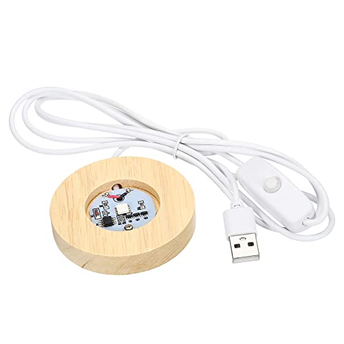 PATIKIL Wooden LED Light Base Stand