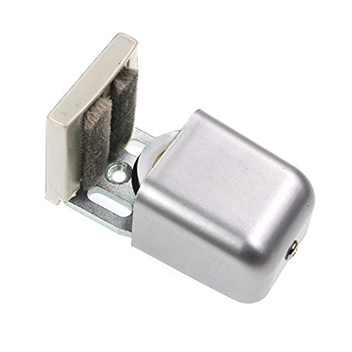 Buyfunny01 - Guía de suelo para puerta corredera (longitud ajustable, mini antibalanceo, ranura para el hogar, acero de bajo ruido sólido (SA)