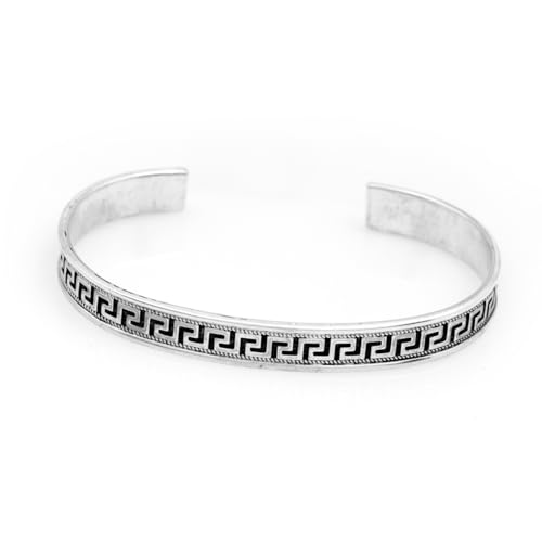 Bracelet homme argent sterling style vintage : manchette épaisse pour un look quotidien affirmé