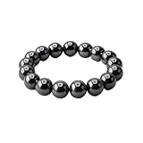 PURAJA Anillo de piedra natural auténtica: hematita | anillo elástico anti estrés | anillo de perlas de minerales de alta calidad, Piedras preciosas, Hematita