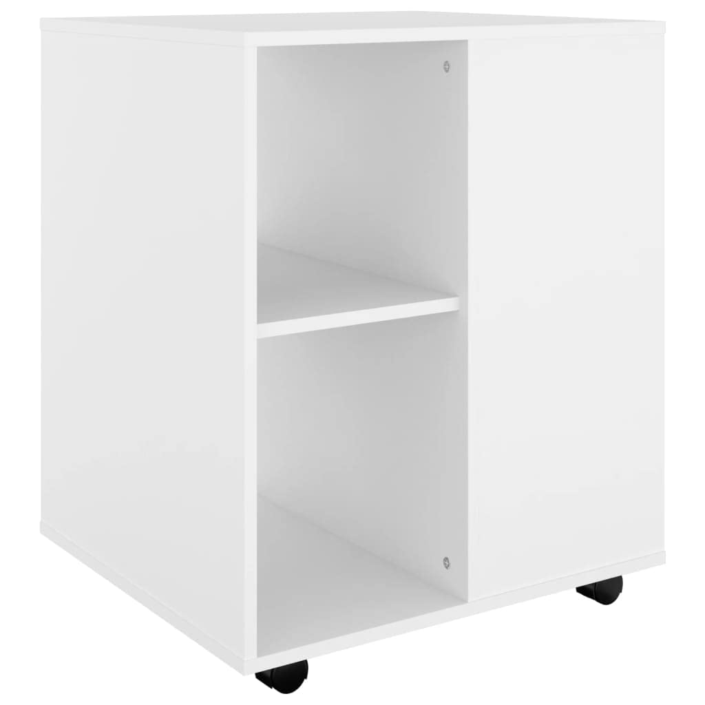 Armadio a rotelle, armadietto da ufficio, armadietto autoportante, per aziende, ufficio, scuola, soggiorno, camera da letto, bianco, 60 x 53 x 72 cm