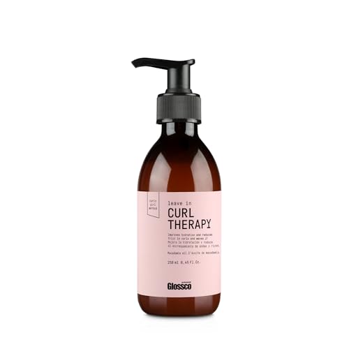 GLOSSCO PROFESSIONAL - Mascarilla sin Aclarado Curl Therapy Leave In, 250 ml, Aceite de Macadamia, Hidratación Profunda Cabello, Previene Encrespamiento, Rizos Definidos y Elásticos