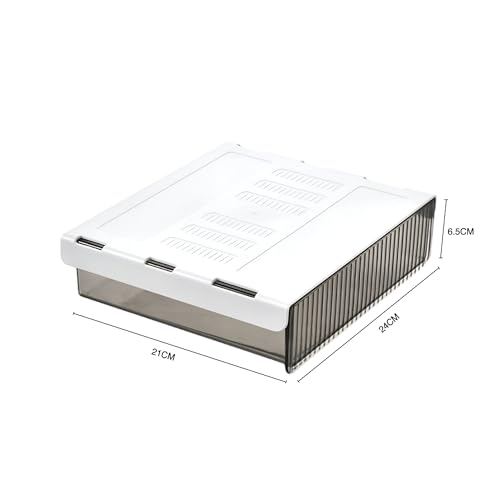 Image of oddpod Reed Under The Table Hidden Drawer /Acrylic Desk Organiser For Home & Office - Black (Medium), Stationery