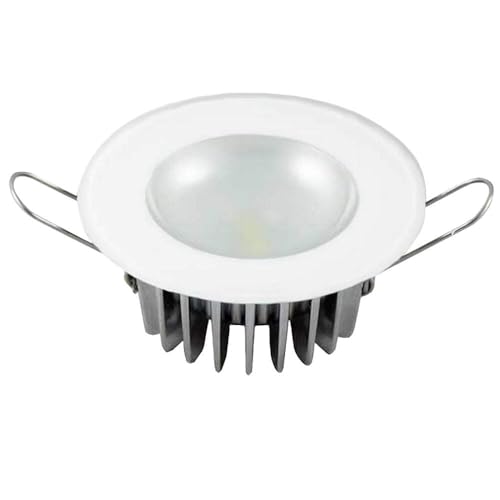 Lumitec 113198 Mirage LED Exterior or Interior Down Light, Flush Mount, Glass Bezel, White Dimming, Red Non-Dimming, Blue Non-Dimming