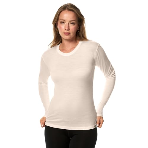 Merino.tech Sous-vêtement en Laine Mérinos Femme, Medium, Cream