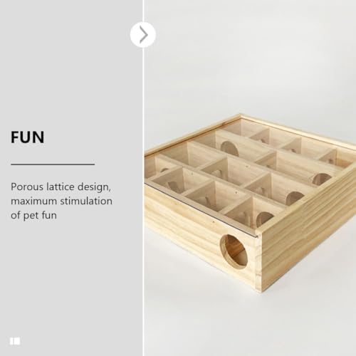 Labyrinthe en bois pour hamster et petits animaux Abaodam kaki