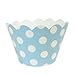 AllyDrew Standard Size Polka Dots Cupcake Wrappers (Set of 20), Blue