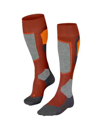 FALKE Herren Skisocken SK4 Advanced M Kh Wolle Funktionsmaterial warm dünn 1 Paar, Rot Chilly 8821, 46-48 – Ansicht 1
