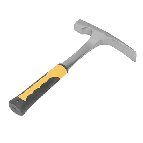 NDNCZDHC 11in Hammer Carbon Steel Rock Hammer Geology Tools Flat Head with Arc for Geological Study, Rock Hounding, Prospecting, Mining