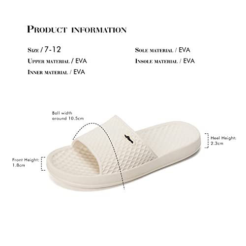 Image of FUNKYMONKEY Men's Shower Slides - Non Slip Quick Drying Sandals for Men - Lightweight Pool Beach Bathroom Slippers Indoor Outdoor