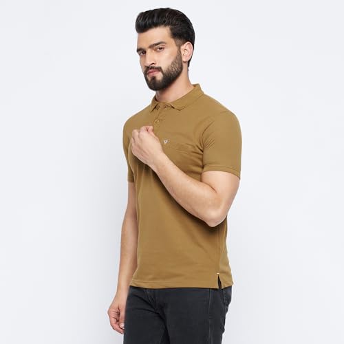 Image of NEVA Men's Regular Fit Half Sleeve Polo Neck T-Shirt with Chest Pocket