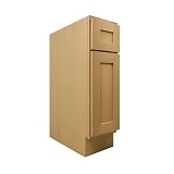 Lieeres 9' Base Cabinet with Drawer, Shaker Cabinet Doors, Soft Close Door and Adjustable Shelf, Painted, Unassembled, RTA for Kitchen, Laundry Room (White Oak and MDF Door, 9' W X 34 1/2' H X 24' D)