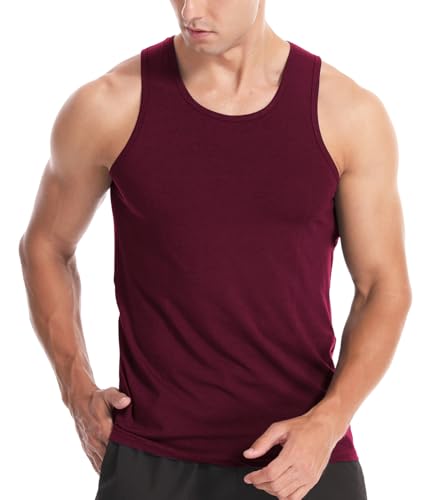 Herren Tanktop Gym Stringer Shirt Baumwolle Muskel Fitness Tanks Fitness Ärmelloser T-Shirt Windrot XL Herren Tanktop Gym Stringer Shirt Baumwolle Muskel Fitness Tanks Fitness Ärmelloser T-Shirt Windrot XL