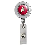 Star Trek Engineering Shield Retractable Reel Chrome Badge ID Card Holder Clip
