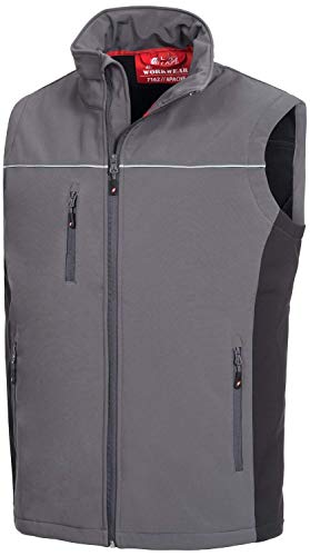 Nitras Herren Nitras Motion Tex Light Softshellweste Apache größe L in grau schwarz, Grau, L EU